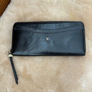 Max Large Zip Around Continental Leather HOBO Wallet